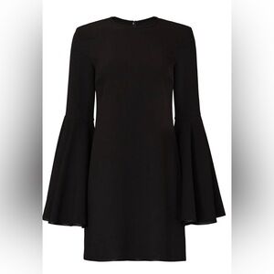 Ellery Black Dogma flair sleeve mini dress